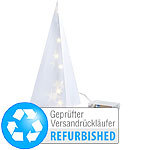 Lunartec Weihnachtsdeko "Pyramide" Versandrückläufer Lunartec Weihnachtspyramiden mit Hologramm-Effekt