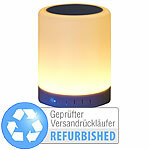 Lunartec 2in1-Lautsprecher, Bluetooth, Akku, Versandrückläufer Lunartec Lautsprecher mit LED-Leuchten und Bluetooth