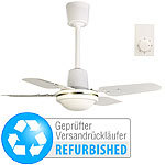 Sichler Haushaltsgeräte Kompakter Deckenventilator, 4 Metallflügel,3 Stufen(Versandrückläufer) Sichler Haushaltsgeräte Deckenventilatoren