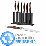 Rosenstein & Söhne 6er-Set Laguiole-Steakmesser mit Pakkaholz-Griff, Versandrückläufer Rosenstein & Söhne Laguiole Steakmesser-Sets 