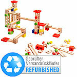 Playtastic Kugelbahn-Bausatz aus Holz, 50-teilig, Versandrückläufer Playtastic Holz Kugelbahn-Bäusatze