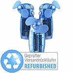 PEARL Batterie-betriebener Mini-Hand- Versandrückläufer PEARL Taschen-Ventilatoren