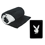 Playboy Fleece-Decke Classic schwarz 130 x 150 cm Wohndecken
