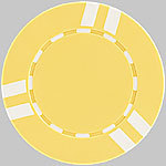 Grand Straight Royale 25 Spiel-Chips, gelb-wei� im Stripes-Design, 11,5g Grand Straight Royale Poker-Chips