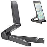 PEARL 4er-Set Faltbare Tablet-Ständer für iPad, Tablet-PC, E-Book-Reader PEARL Tablet-Klapp-Ständer