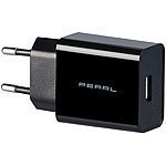 PEARL USB-Netzteil für Mobilgeräte, 2,1 A / 10,5 Watt, schwarz PEARL