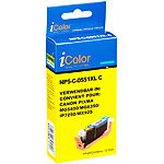 iColor Patrone für CANON (ersetzt CLI-551C XL), cyan mit CHIP iColor Kompatible Druckerpatronen für Canon-Tintenstrahldrucker