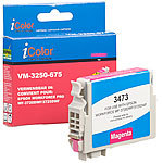 iColor Tintenpatrone für Epson-Drucker (ersetzt T3473 / 34XL), magenta, 14 ml iColor Kompatible Druckerpatronen für Epson Tintenstrahldrucker