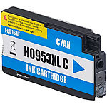 iColor Tintenpatrone für HP (ersetzt No.953XL), cyan iColor Kompatible Druckerpatronen für HP Tintenstrahldrucker