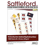 Sattleford 1.000 Visitenkarten, microperforiert, Inkjet & Laser, 250g/m², 85 x 54 Sattleford Vorgestanzte Visitenkarten