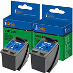 recycled / rebuilt by iColor 2er-Set recycled Tintenpatronen für HP, C2P05AN, 62XL, black recycled / rebuilt by iColor