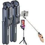 PEARL 2er-Set 2in1-Smartphone-Stativ & Selfie-Stick bis 68 cm PEARL Selfie-Sticks und Smartphone-Stative