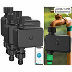Royal Gardineer 4er-Set programmierbarer Bewässerungscomputer mit Bluetooth 5 & App Royal Gardineer Bewässerungs-Computer mit Bluetooth