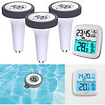 infactory 3er-Set digitale Teich- & Pool-Thermometer inkl. Funk-Empfänger, IP67 infactory