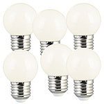 Luminea 6er-Set LED-Lampen E27, Retro, G45, 1W (ersetzt 10W), 50 lm, warmweiß Luminea LED-Tropfen E27 (warmweiß)