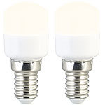Luminea 2er-Set LED-Kühlschranklampen, E14, T25, 150 lm, 2 W, warmweiß Luminea