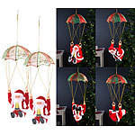 infactory 2er-Set Singender Weihnachtsmann "Santa Sky" mit Fallschirm infactory Singende Weihnachtsmänner mit Fallschirmen