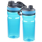 Speeron 2er-Set BPA-freie Sport-Trinkflaschen, 700 ml, auslaufsicher, blau Speeron