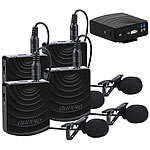 auvisio Vier Digital-Funkmikrofon & -Empfänger-Sets, Klinke, 2,4 GHz, 25 m auvisio 2,4-GHz-Funkmikrofon-Sets mit Empfänger für 3,5-mm-Klinkenanschluss