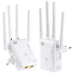 7links 2er-Set Dualband-WLAN-Repeater WLR-1221.ac, AccessPoint & Router 7links
