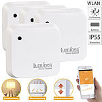 Luminea Home Control 4er-Set Wetterfeste WLAN-Licht- & Dämmerungs-Sensoren mit App, IP55 Luminea Home Control WLAN-Licht- und Dämmerungssensoren zum Steuern von ELESION-Geräten