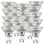 Luminea 18er-Set LED-Spotlights, Glasgehäuse, GU10, 1,5 W, 120 Lumen Luminea 