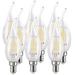 Luminea 9er-Set LED-Filament-Kerze, E14, E, 4 W, 470 Lumen Luminea