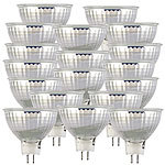 Luminea 18er-Set LED-Spot mit Glasgehäuse GU5.3, 6 W, 500 lm, 3000 K, F Luminea 