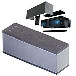 auvisio Stereo-Lautsprecher mit Freisprecher, Bluetooth, microSD, 16W, IPX4 auvisio 