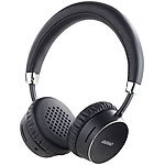 auvisio Premium-Bluetooth 4.0-On-Ear-Headset im Alu-Gehäuse, Echtleder auvisio On-Ear-Headsets mit Bluetooth