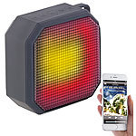auvisio MP3-Aktiv-Lautsprecher mit Bluetooth, Freisprecher, LED-Lichtshow, 6 W auvisio