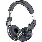 auvisio MP3-Kopfhörer mit Bluetooth 5, Freisprech-Funktion, FM-Radio & AUX-in auvisio