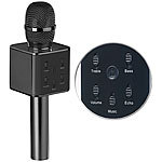 auvisio Karaoke-Mikrofon mit Bluetooth, MP3-Player, Lautsprecher und Akku auvisio