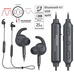auvisio ANC Stereo-In-Ear-Headset, Bluetooth aptX, Geräusch-Unterdrückung 25dB auvisio In-Ear-Stereo-Headsets mit Bluetooth und Noise Cancelling