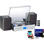 auvisio 5in1-Plattenspieler/Digitalisierer, CD, Bluetooth, Kassette, MP3, FM auvisio 