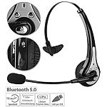 Callstel Profi-Mono-Headset mit Bluetooth, Geräuschunterdrückung, 10-Std.-Akku Callstel On-Ear-Mono-Headsets mit Bluetooth