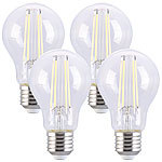 Luminea 4er-Set LED-Filament-Lampe E27 7,2W (ersetzt 60W) 806lm tageslichtweiß Luminea 
