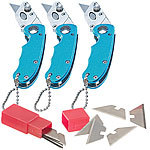 AGT 3er Profi-Mini-Cuttermesser mit 10 Ersatzklingen AGT Klapp-Cuttermesser