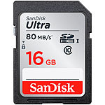 SanDisk 16GB Ultra SDHC-Speicherkarte, Class 10, 80MB/s, UHS U1 SanDisk SD-Speicherkarten (SDHC)