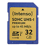 Intenso Premium SDHC-Speicherkarte 32 GB, UHS-I, Class 10 / U1 Intenso 