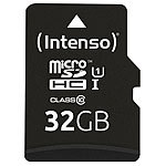 Intenso microSDHC-Speicherkarte UHS-I Premium 32 GB, bis 90 MB/s, Class 10/U1 Intenso microSD-Speicherkarten UHS U1