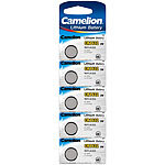 Camelion Lithium-Knopfzelle CR1632 mit 3 Volt und 120 mAh, im 5er-Blister Camelion Lithium-Batterien Typ CR1632