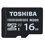 Toshiba microSDHC-Speicherkarte M203 16 GB Class 10 UHS-I inkl. SD-Adapter Toshiba microSD-Speicherkarten UHS U1