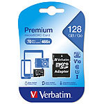 Verbatim Premium microSDXC-Speicherkarte 128 GB, 90 MB/s, Class 10, U1 Verbatim microSD-Speicherkarten UHS U1