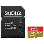 SanDisk Extreme microSDXC-Speicherkarte 400 GB, Class 3 (U3)/V30; A2, 160 MB/s SanDisk microSD-Speicherkarte UHS U3