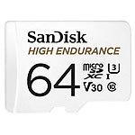 SanDisk High Endurance microSD-Karte mit SD-Adapter, 64 GB, Class 10, U3, V30 SanDisk microSD-Speicherkarte UHS U3