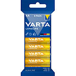 Varta Longlife Alkaline-Batterie, Typ AA / Mignon / LR6, 1,5 Volt, 8er-Set Varta Alkaline-Batterien Mignon (AA)