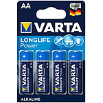 Varta Longlife Power Alkaline-Batterie, Typ AA/Mignon/LR6, 1,5 V, 4er-Set Varta Alkaline-Batterien Mignon (AA)