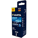 Varta Longlife Power Alkaline-Batterie, Typ AA/Mignon/LR6, 1,5 V, 40er-Set Varta Alkaline-Batterien Mignon (AA)