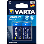 Varta Longlife Power Alkaline-Batterie, Typ Baby / C / LR14, 1,5 V, 2er-Set Varta Alkaline Batterien Baby (Typ C)
